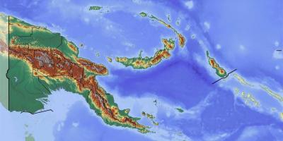 Папуа шинэ гвиней байр зүйн газрын зураг