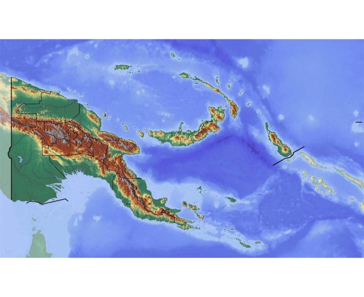 папуа шинэ гвиней байр зүйн газрын зураг